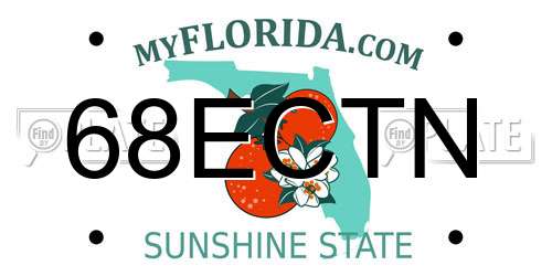 68ECTN Florida License Plate