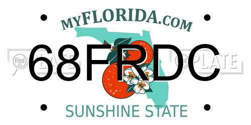 68FRDC Florida License Plate