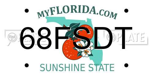 68FSDT Florida License Plate