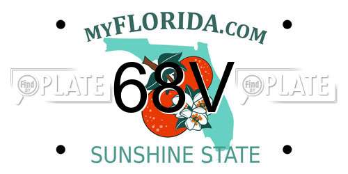 68V Florida License Plate