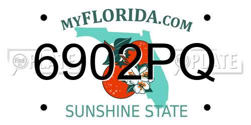 6902PQ Florida License Plate