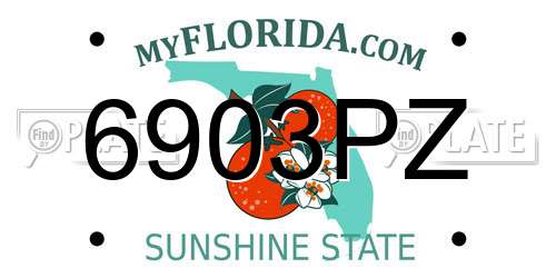 6903PZ Florida License Plate
