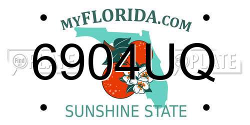 6904UQ Florida License Plate