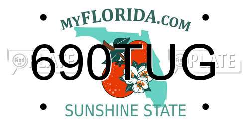 690TUG Florida License Plate