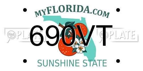 690VT Florida License Plate