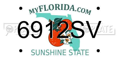 6912SV Florida License Plate