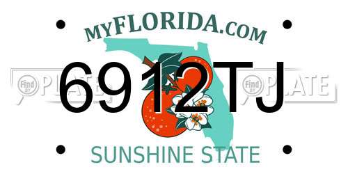 6912TJ Florida License Plate