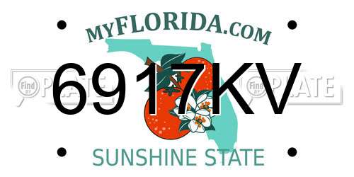 6917KV Florida License Plate