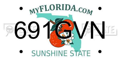 691GVN Florida License Plate