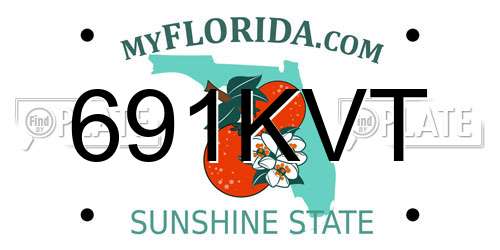 691KVT Florida License Plate