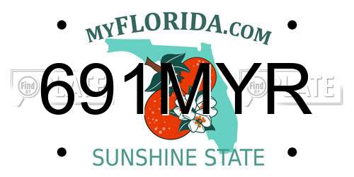 691MYR Florida License Plate