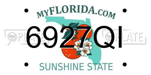 6927QI Florida License Plate