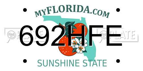 692HFE Florida License Plate