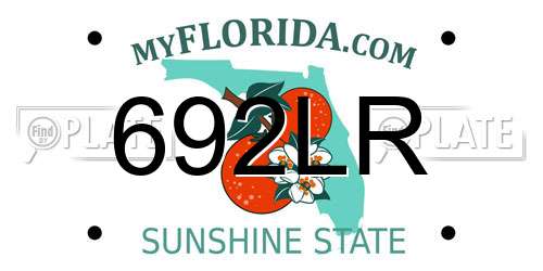 692LR Florida License Plate