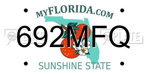 692MFQ Florida License Plate