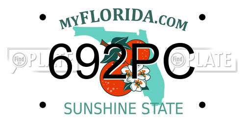 692PC Florida License Plate