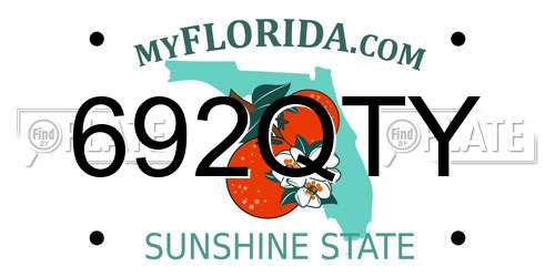 692QTY Florida License Plate