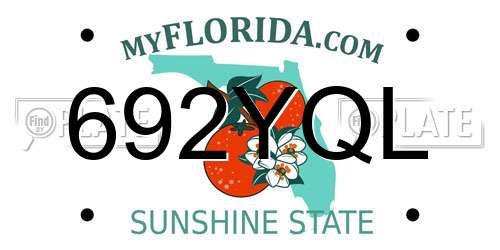 692YQL Florida License Plate