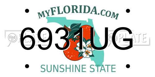 6931UG Florida License Plate