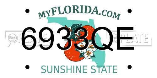 6933QE Florida License Plate
