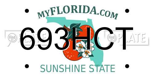 693HCT Florida License Plate