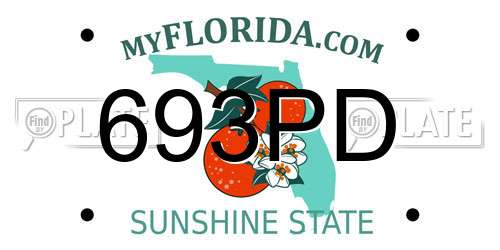 693PD Florida License Plate