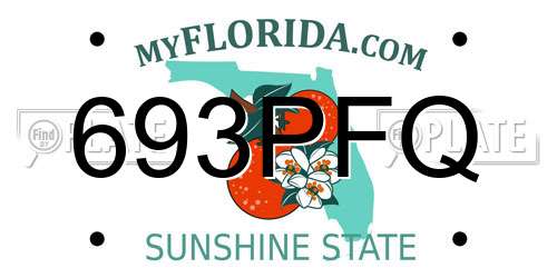 693PFQ Florida License Plate