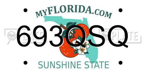 693QSQ Florida License Plate