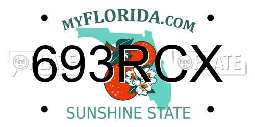 693RCX Florida License Plate