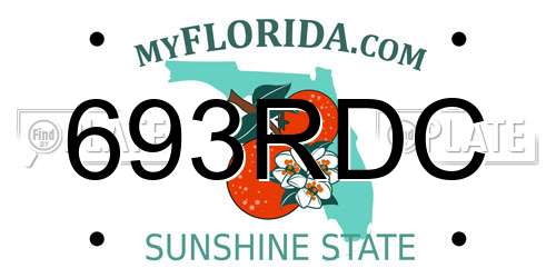 693RDC Florida License Plate