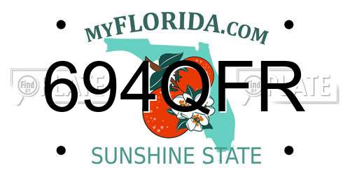 694QFR Florida License Plate