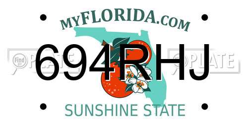 694RHJ Florida License Plate