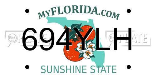 694YLH Florida License Plate