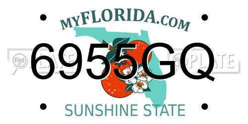6955GQ Florida License Plate