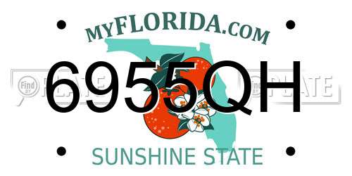 6955QH Florida License Plate