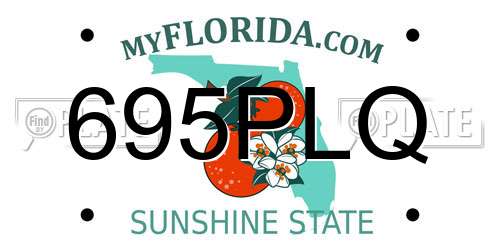 695PLQ Florida License Plate