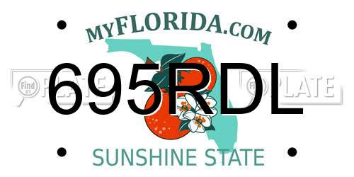 695RDL Florida License Plate