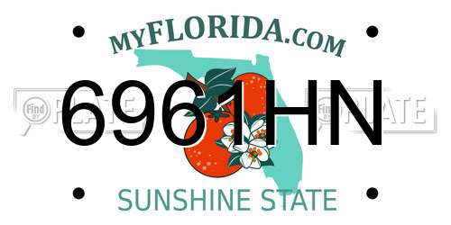 6961HN Florida License Plate