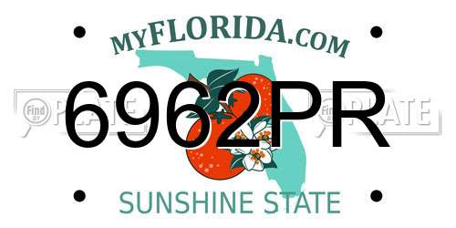 6962PR Florida License Plate