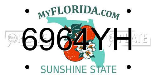 6964YH Florida License Plate
