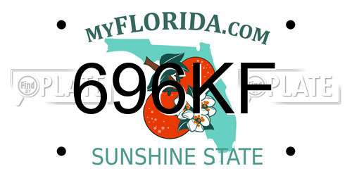696KF Florida License Plate