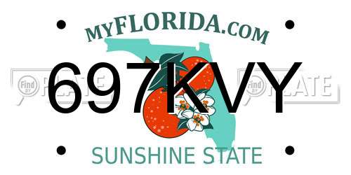 697KVY Florida License Plate