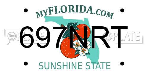 697NRT Florida License Plate