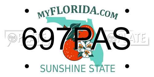 697PAS Florida License Plate