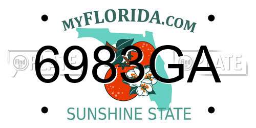 6983GA Florida License Plate