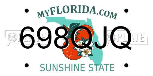 698QJQ Florida License Plate