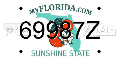 69987Z Florida License Plate