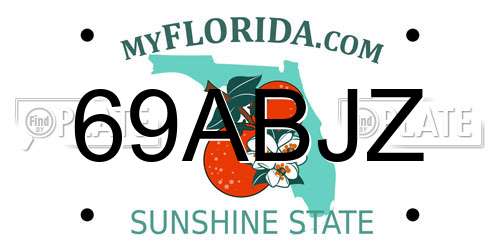 69ABJZ Florida License Plate
