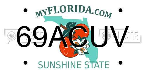 69ACUV Florida License Plate