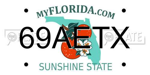 69AETX Florida License Plate